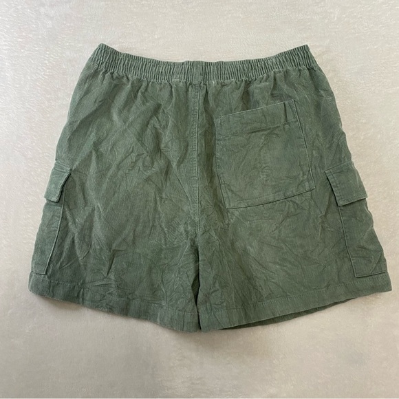 Urban Outfitters BDG Khaki Green Corduroy Drawstring Cargo Shorts Mens L - Picture 5 of 8